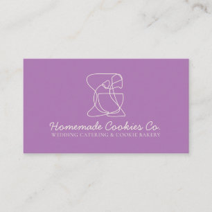 Purple Ivory Homemade Food Bakery Cook Business Card