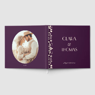 Purple Ivory Mexican Wedding Photo Guest Book