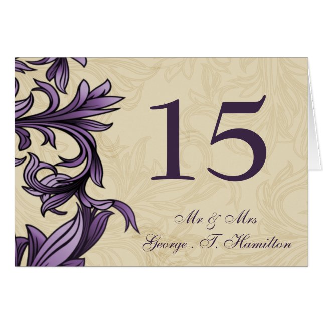 Purple ivory Vintage Flourish Wedding (Front Horizontal)
