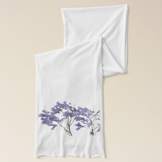 Purple Jacaranda Flowers Scarf