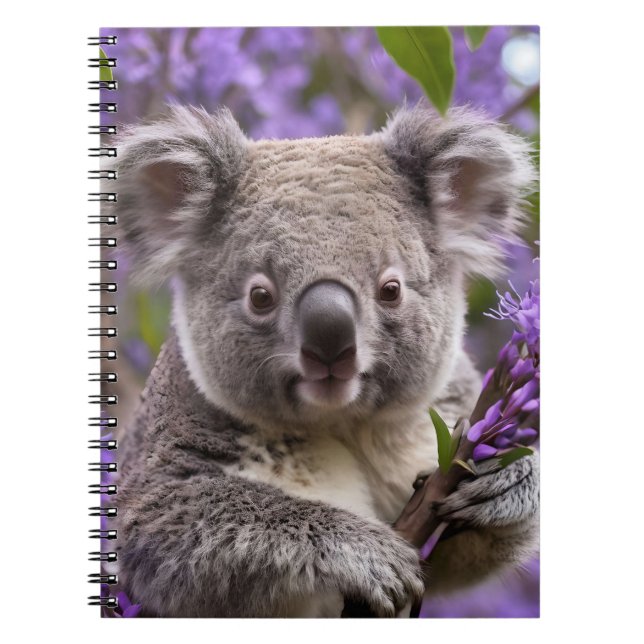 Purple Jacaranda Koala Bear, Notebook (Front)
