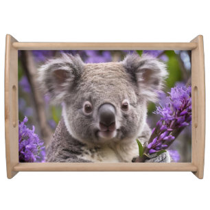 Purple Jacaranda Koala Bear, Serving Tray