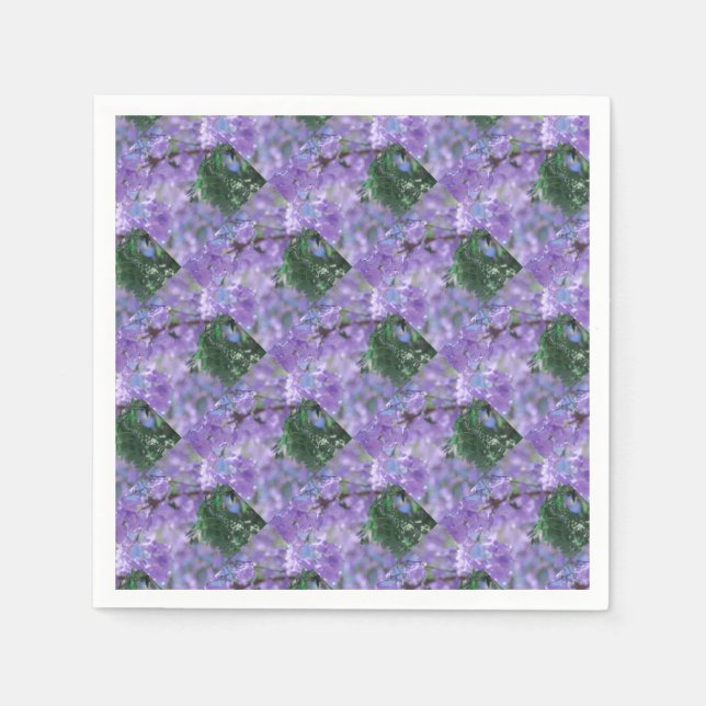 Purple Jacaranda Tree Flowers Napkins (Front)