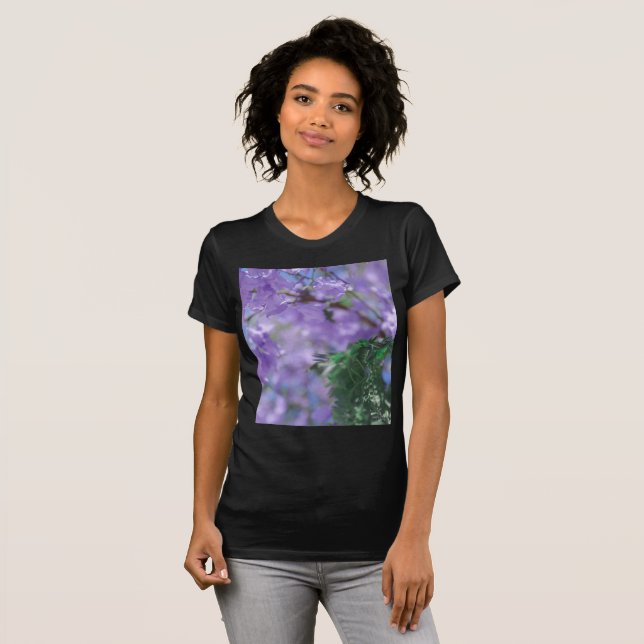 Purple Jacaranda Tree Flowers T-Shirt (Front Full)