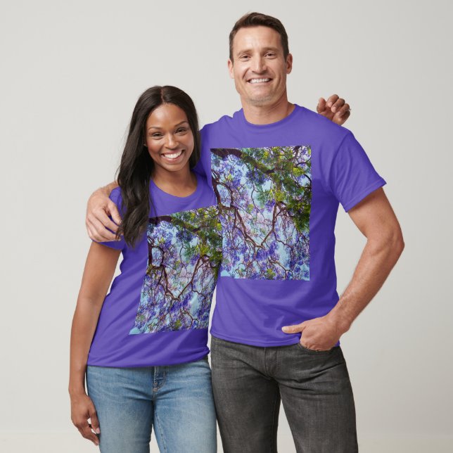 Purple Jacaranda Tree Oil Paint, Unisex Tshirt (Unisex)