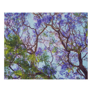 Purple Jacaranda Tree Oil Painting,   Faux Canvas Print