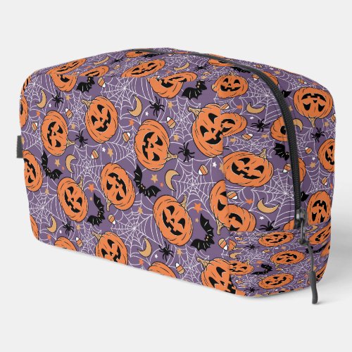 Purple Jack_O_Lantern Halloween Pattern Dopp Kit