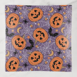 Purple Jack-O-Lantern Halloween Pattern Trinket Tray