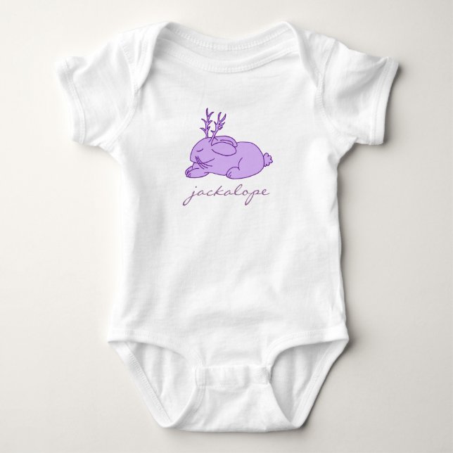 Purple Jackalope Baby Bodysuit (Front)