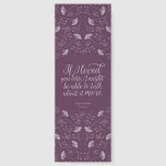 Purple Jane Austen Emma Floral Love Quote Bookmarks<br><div class="desc">Perfect for book lovers and fans of Jane Austen, mark your book with this bookmark featuring a floral design surrounding the quote "“If I loved you less, I might be able to talk about it more.” – Mr George Knightley declaring his love for Emma Woodhouse in Jane Austen’s Emma. *Please...</div>