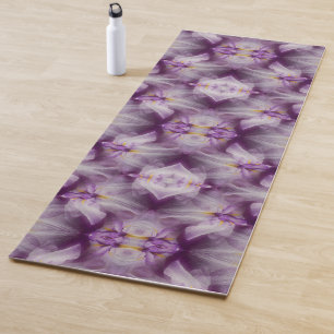 Purple Japanese Iris Flower Abstract  Yoga Mat