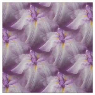 Purple Japanese Iris Flower Nature Pattern Fabric