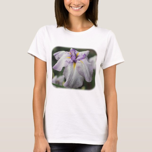 Purple Japanese Iris Flower Nature  T-Shirt (Front)