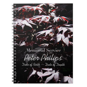 Purple Japanese Maple Memorial Service Guest Book