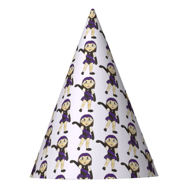 Purple Jazz Dancer Dance Party Teacher Recital Hat (Front)