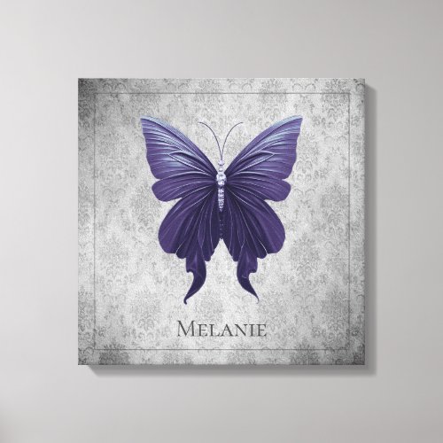 Purple Jeweled Butterfly Canvas Print