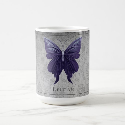 Purple Jeweled Butterfly Coffee Mug