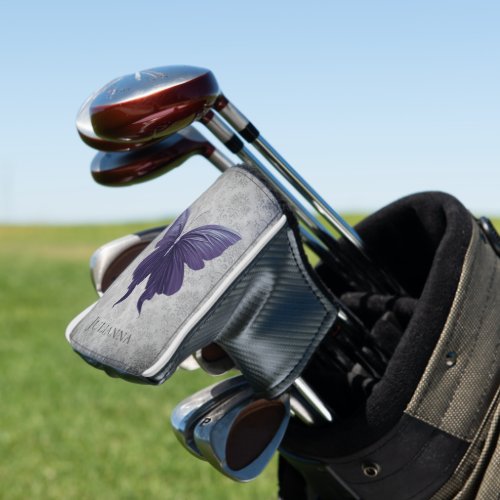 Purple Jeweled Butterfly Golf Head Cover