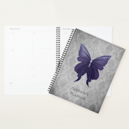 Purple Jeweled Butterfly Planner