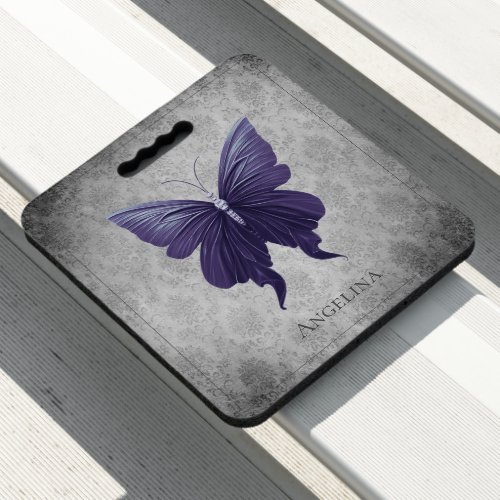 Purple Jeweled Butterfly Seat Cushion