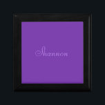 Purple Jewelry Box<br><div class="desc">"BUY NOW" This jewelry box has a purple colored top. Customize with a name or date. Choose your box size and frame color. Purchase my purple jewelry box today.</div>