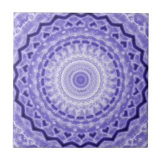 Purple Joy Mandala Kaleidoscope Pattern Tile
