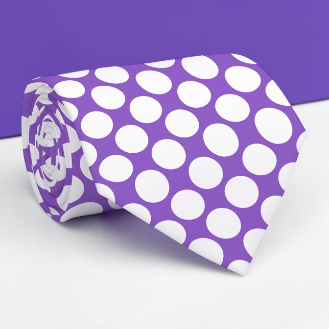 Purple Jumbo Polka Dots Custom Necktie (Creator Uploaded)