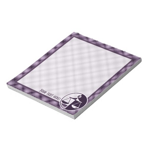 Purple Justice Scales Notepad