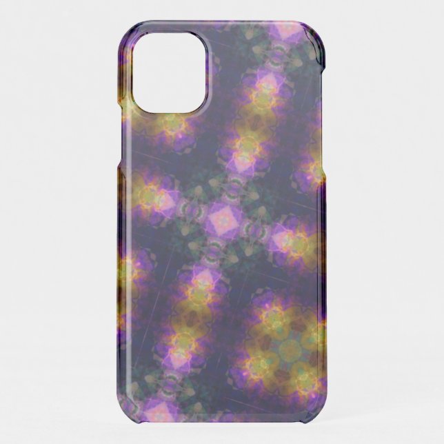 Purple Kaleidoscope Cross Pattern Uncommon iPhone  Case (Back)