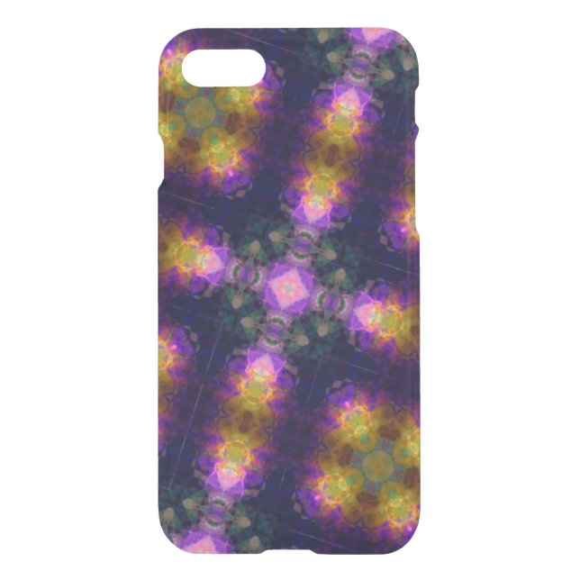 Purple Kaleidoscope Cross Pattern Uncommon iPhone Case (Back)