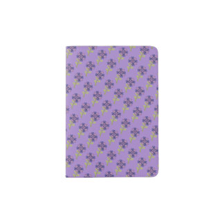 Purple Kaleidoscope Flower Passport Holder