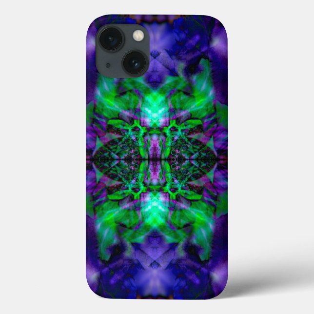 Purple kaleidoscope flower pattern Case-Mate iPhone case (Back)