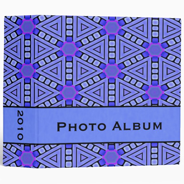 Purple Kaleidoscope Geometric Design 2" Binder (Front/Spine)
