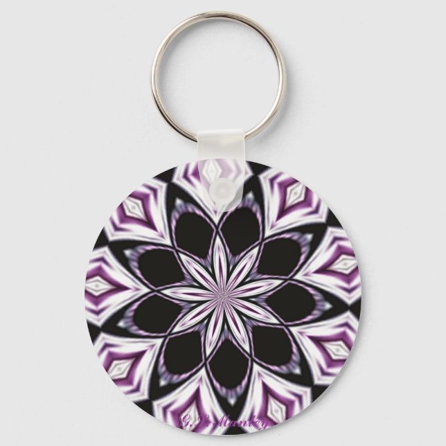 Purple Kaleidoscope Keychain (Front)
