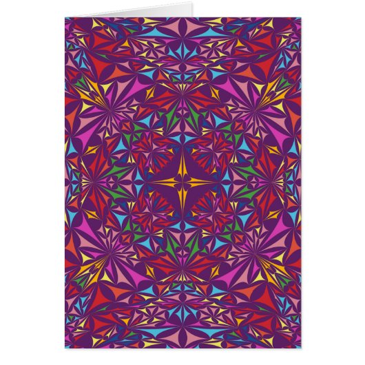 Purple Kaleidoscope Ornate Pattern Cards (Front)