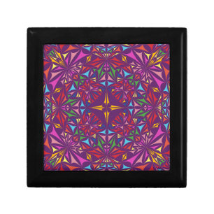 Purple Kaleidoscope Ornate Pattern Gift Box