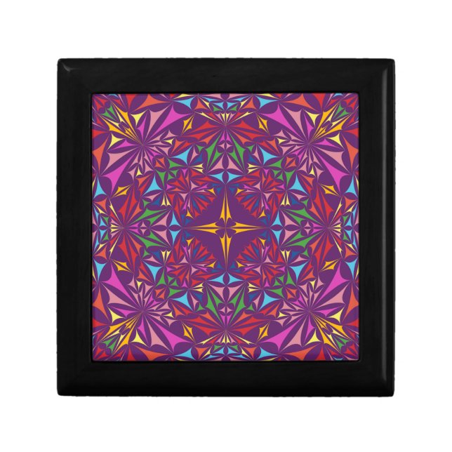 Purple Kaleidoscope Ornate Pattern Gift Box (Front)