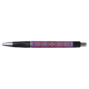 Purple Kaleidoscope Ornate Pattern Pen