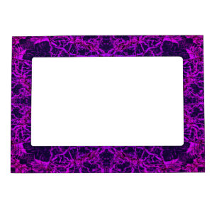 Purple kaleidoscope pattern magnetic frame