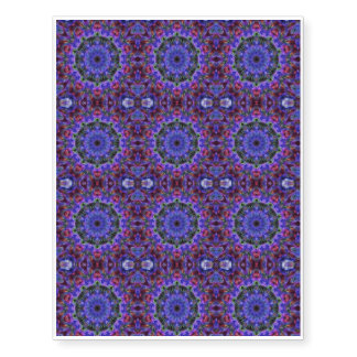 Purple Kaleidoscope Temporary Tattoos