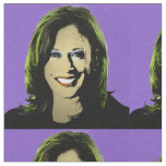 Purple Kamala Harris Pop Art Fabric
