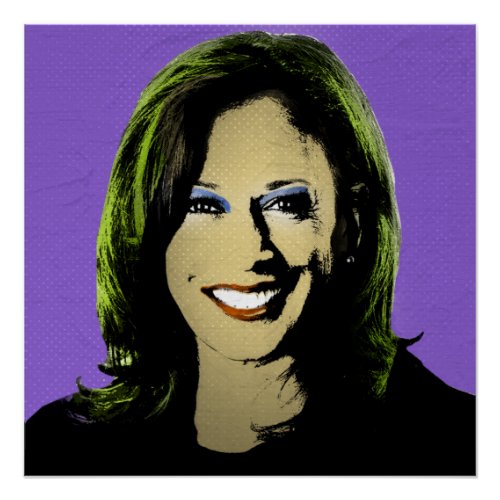 Purple Kamala Harris Pop Art Poster