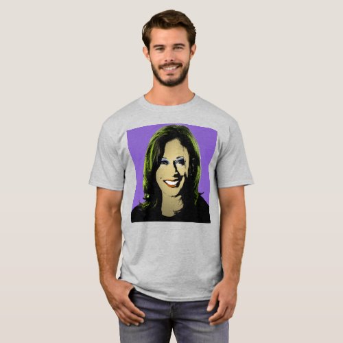 Purple Kamala Harris Pop Art T_Shirt