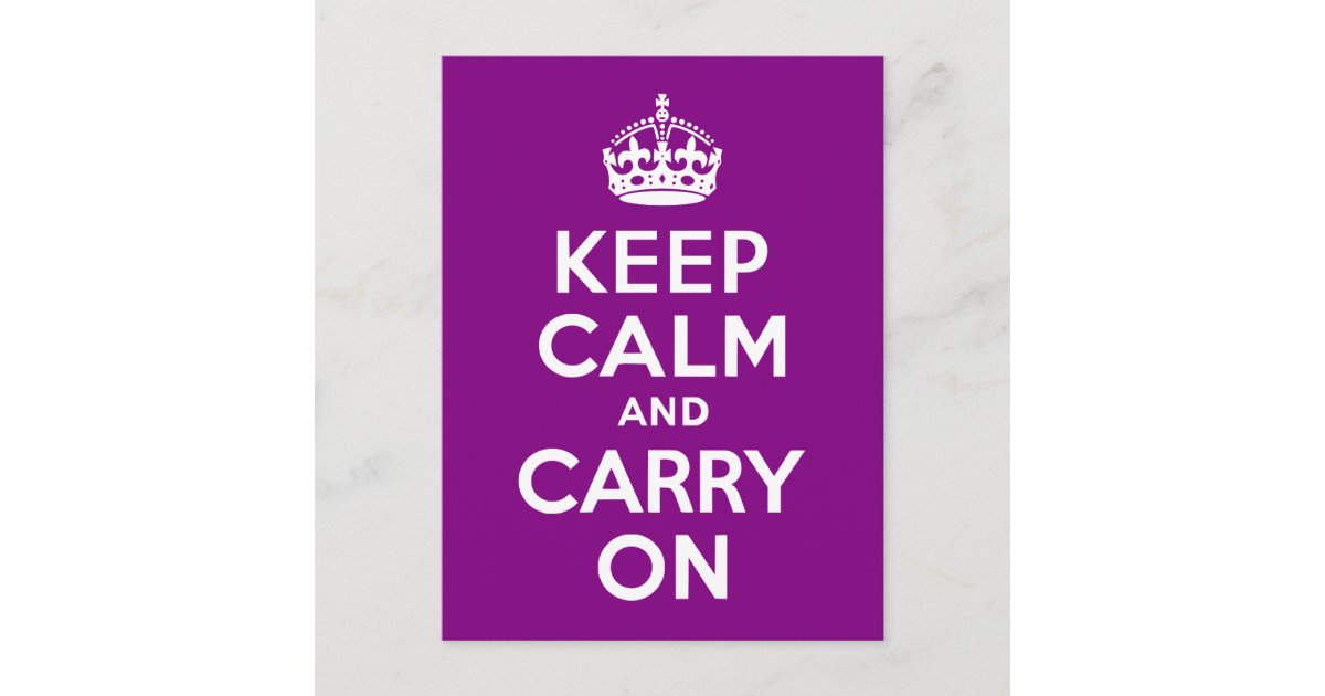 keep calm crown purple