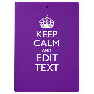 Purple Keep Calm And Have Your Text Easily Clipboard