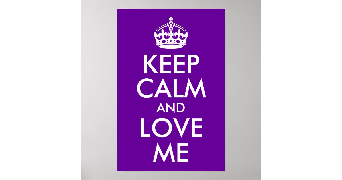 keep calm crown purple