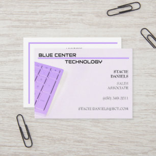 Purple  Keyboard Information Technology   Business Card