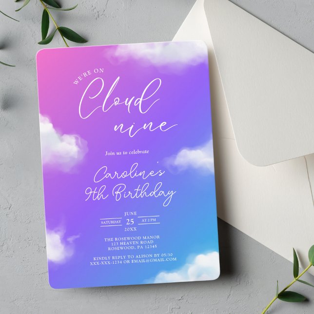 Purple Kids Birthday Party Invitation (Creator Uploaded)