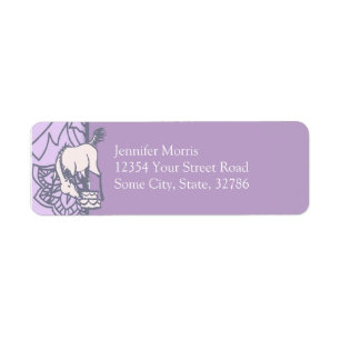 Purple Kid's Birthday Return Address Labels