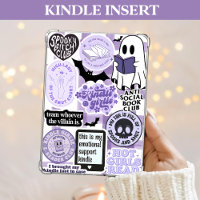 Purple Kindle Insert Girlie Spooky Bookish Ghost